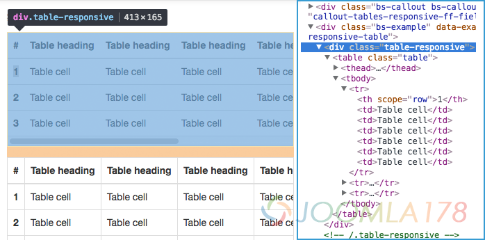 bs response table