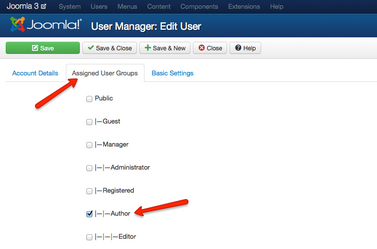 Assign Author Group